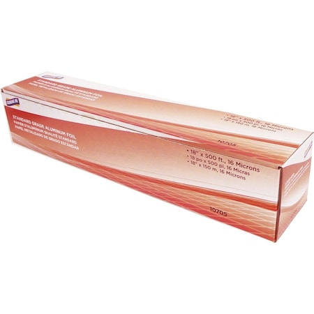 Genuine Joe Foil, Aluminum, Standard Grade, 18"Wx500'L, Silver GJO10705